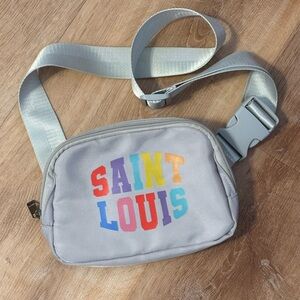 BELT BAG Trendy Gray bum bag Colorful 'Saint Louis' Print **2 for 20**